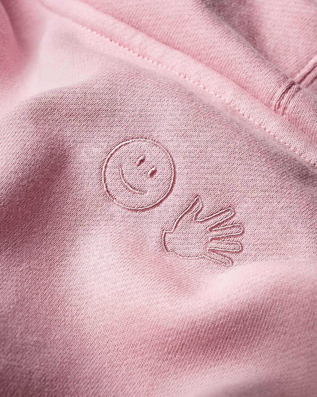Embroidered Pink Hoodie