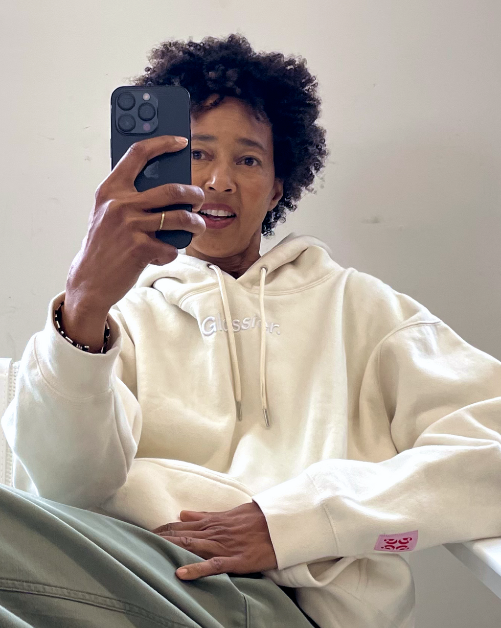 Limited Edition Embroidered Cream Hoodie